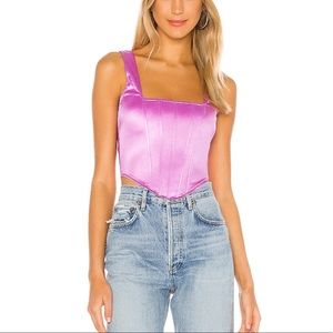 CATEY CORSET TOP IN PURPLE by superdown